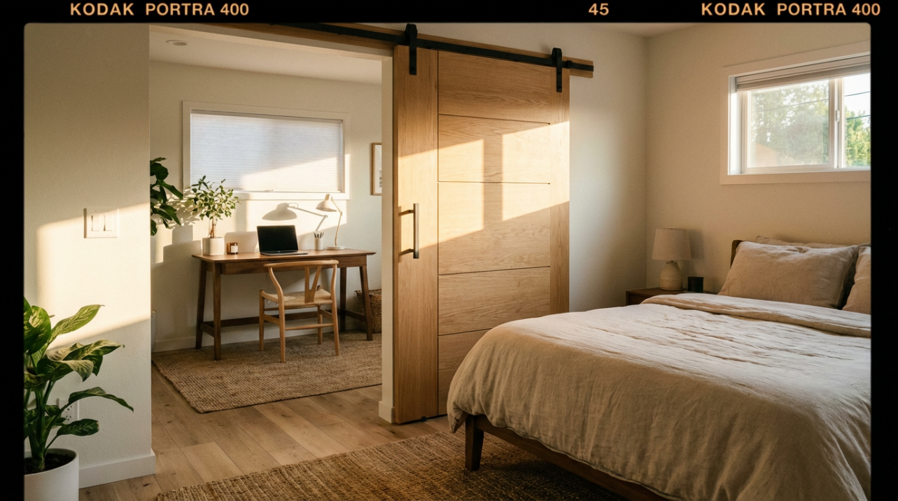 Guest Bedroom-Study Combo: How to Create a Dual-Purpose Space with Barn Doors