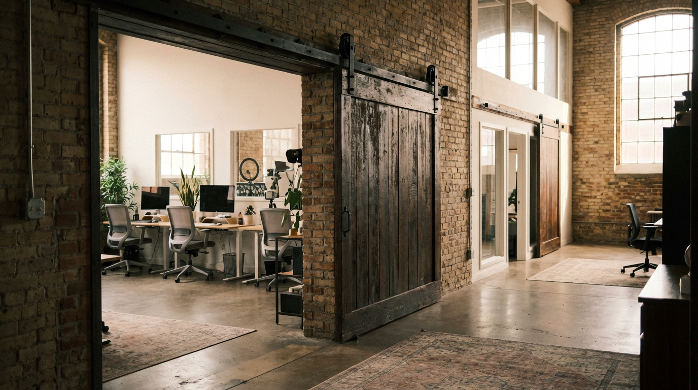 Why Do Creative Industry Parks Use Industrial-Style Barn Doors?