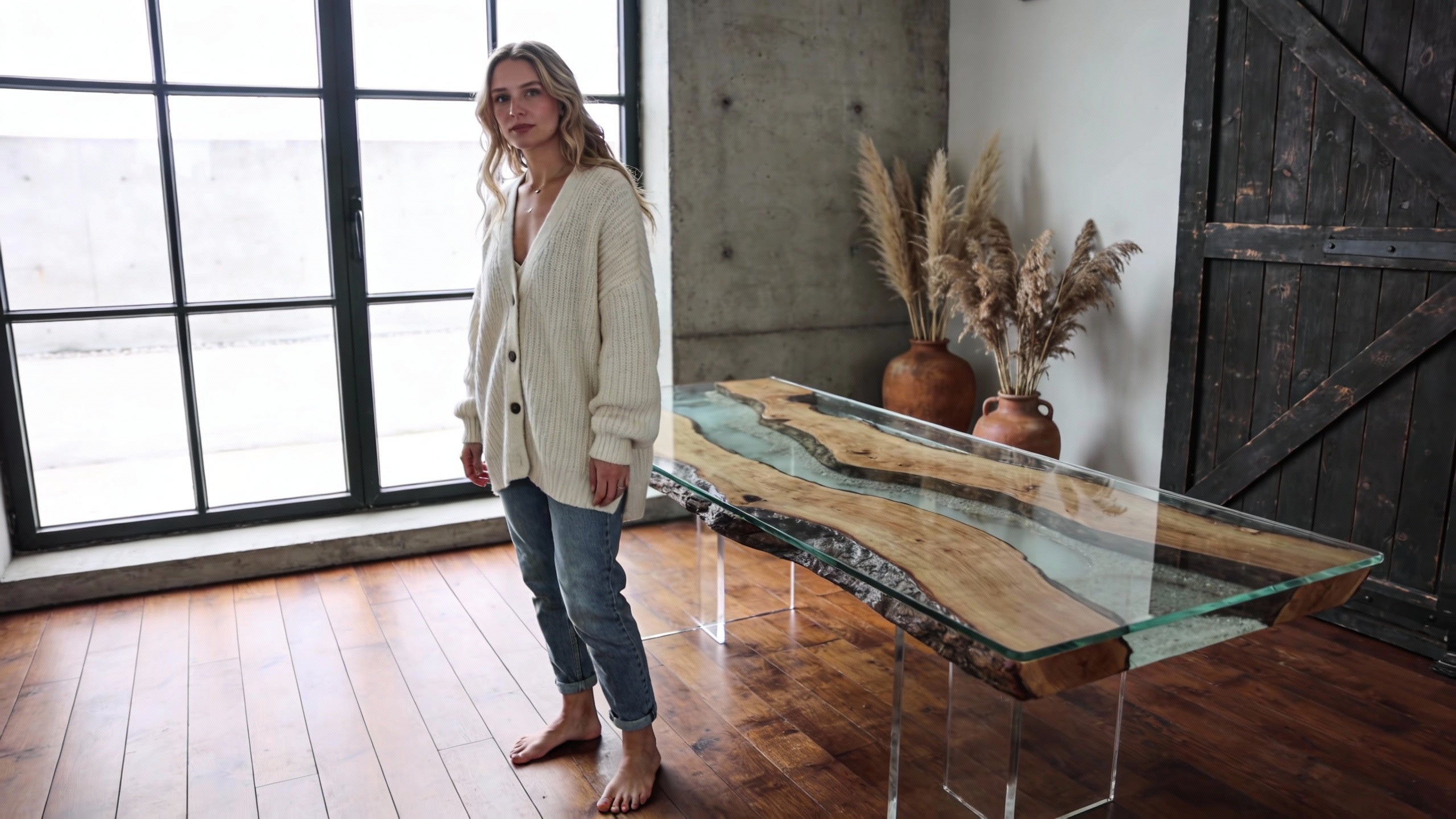 Epoxy Resin River Table Techniques on Barn Doors: Beautiful but Fragile?