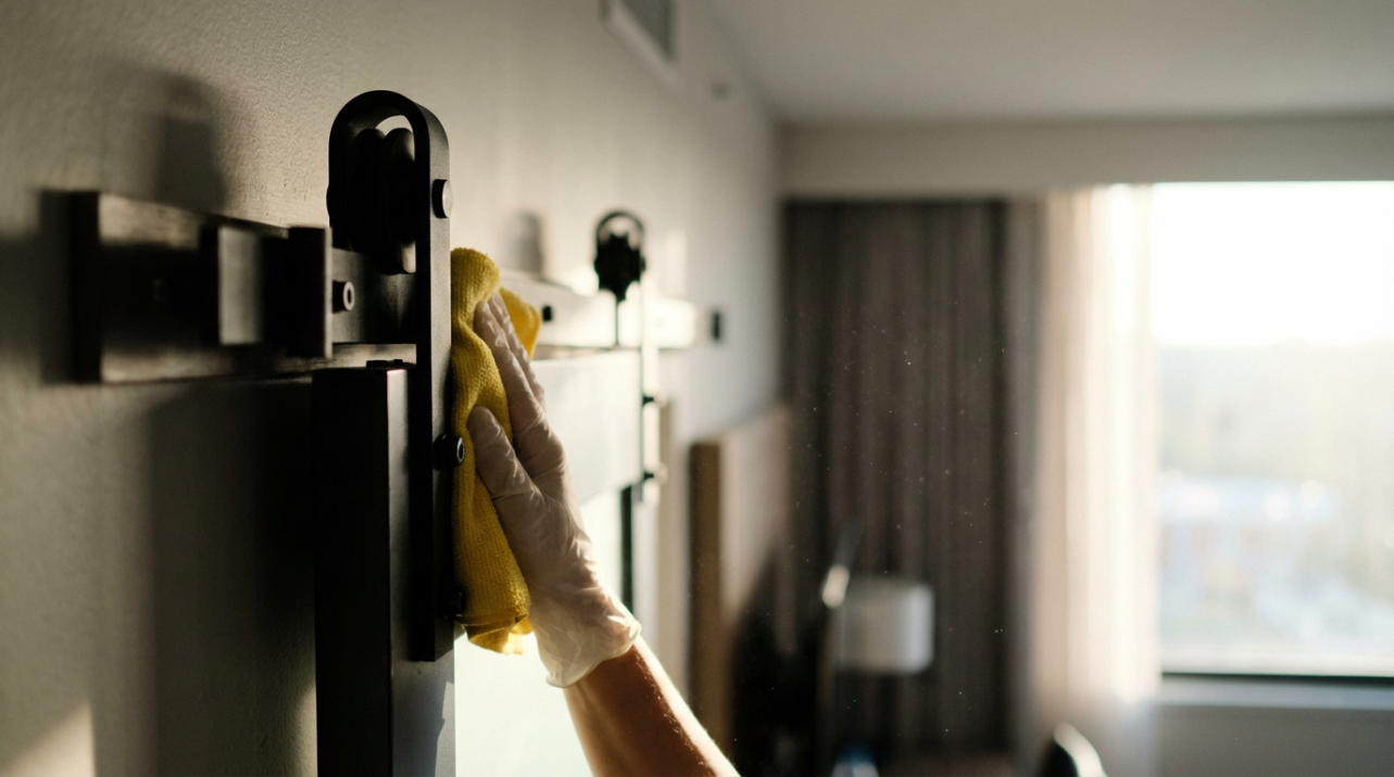 Hotel Cleaning Efficiency: Quantified Impact of Barn Door Track Dust Accumulation on Room Cleaning Time