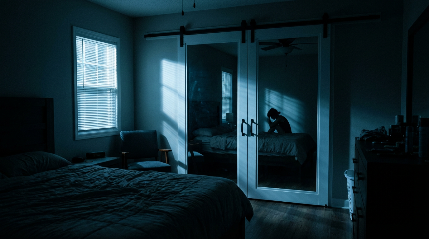 Mirror Clash: Night Terrors and Insomnia from Mirrored Closet Barn Doors
