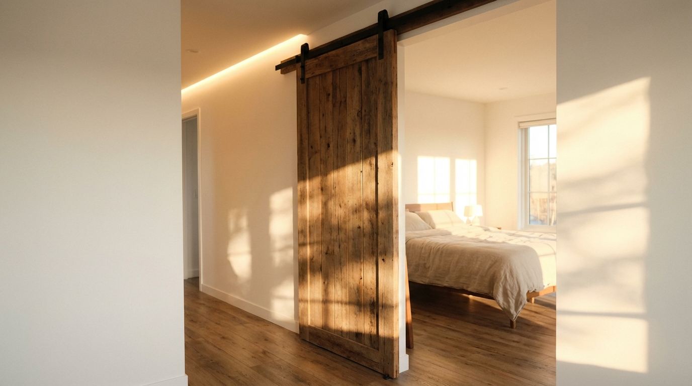 Exposed or Recessed Barn Door Tracks? 7-Angle In-Depth Comparison