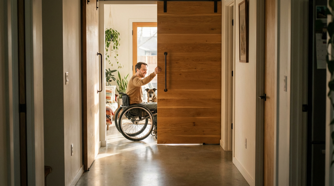 Can Barn Doors in Narrow Hallways Solve Wheelchair Accessibility Issues?