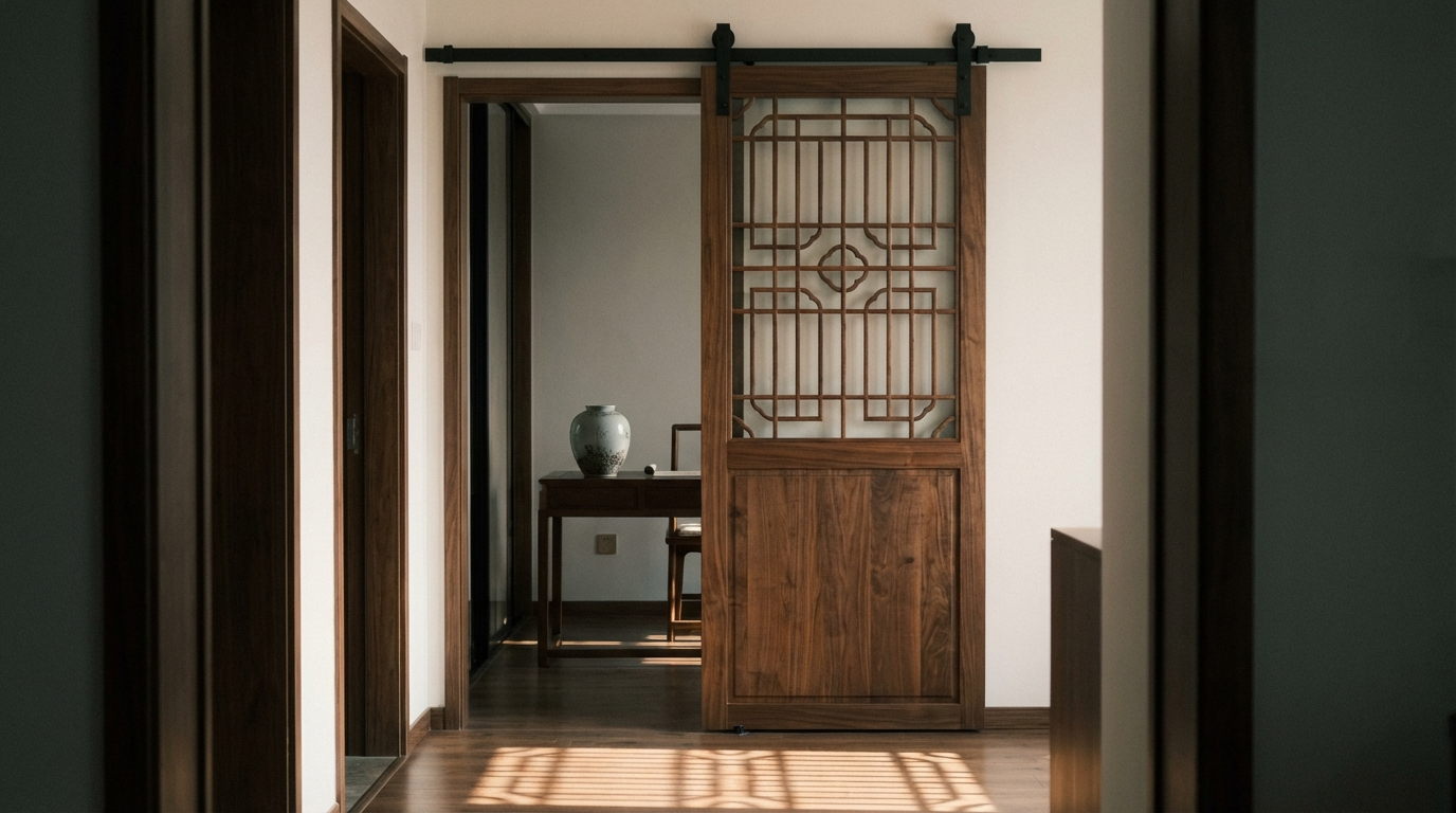 New Chinese Style: How to Integrate Barn Doors into Traditional Aesthetics?