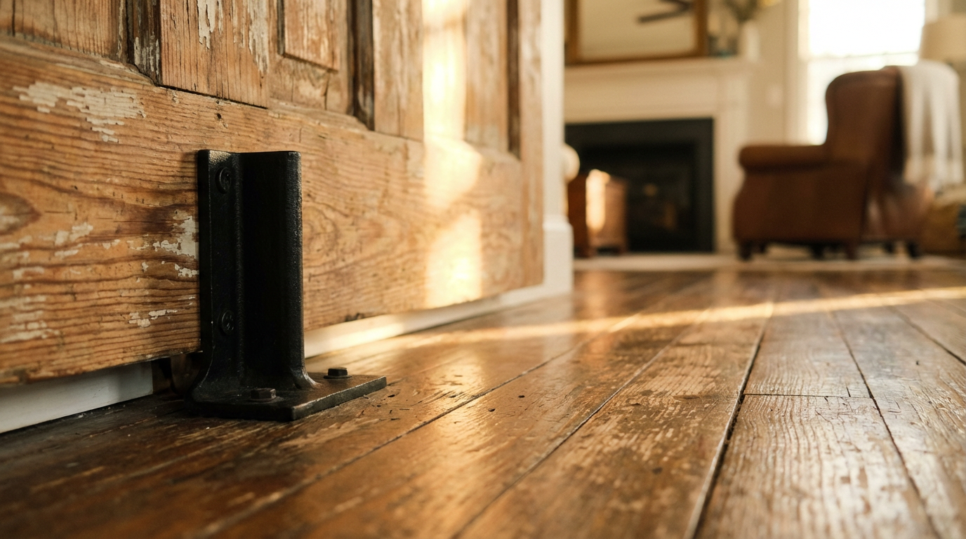 Floor Heating Nightmare: How to Safely Fix Barn Door Floor Guides Over Radiant Heating Systems