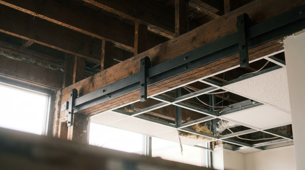 How Dropped Ceilings Can Support Barn Door Tracks: Structural Reinforcement Points