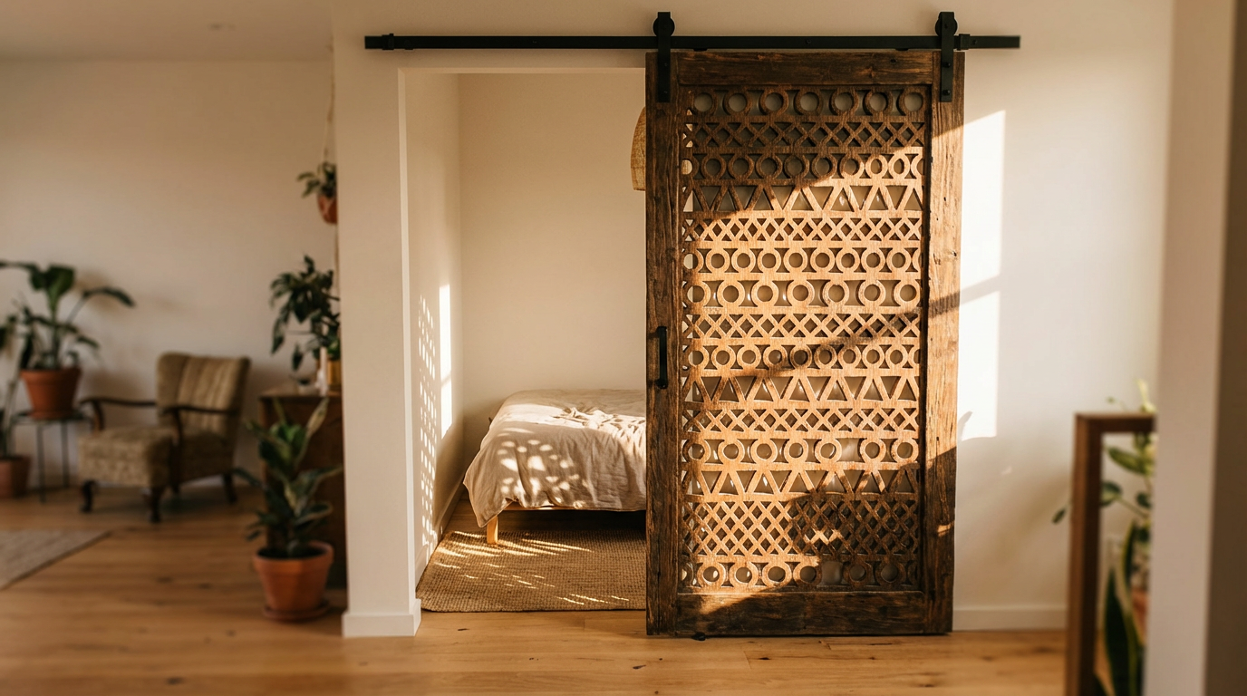 Hollow Carved Barn Doors: Modern Interpretation of Chinese Screens