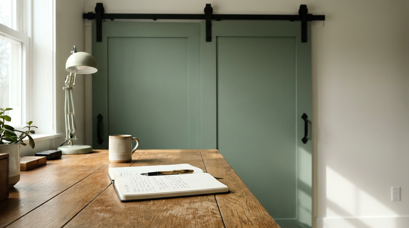 ADHD-Friendly Visual Noise Reduction: Why Solid Color Barn Doors Improve Focus Better Than Glass Grid Doors
