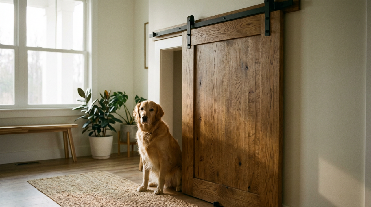 Pet Room Renovation: Scratch and Bite-Resistant Barn Door Material Recommendations
