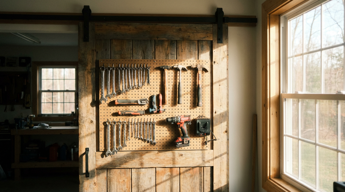 Mobile Tool Wall: Dynamic Load Limits of Installing Pegboards on Garage Barn Doors
