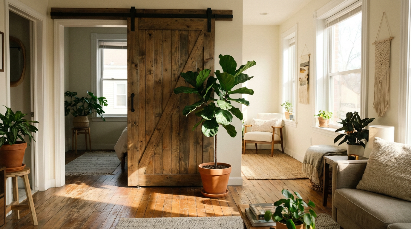 Airflow Cutting: Feng Shui Fixes for Sharp Barn Door Edges
