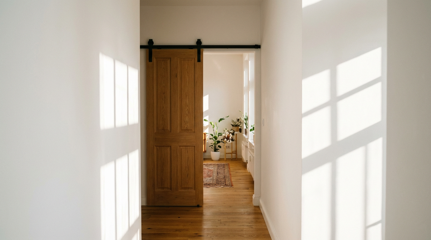 Old Apartment Renovation: Can Barn Doors Save a 3.3-Foot-Wide Corridor?