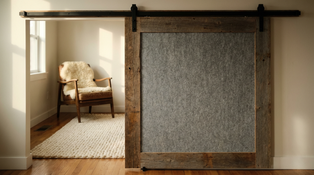 Acoustic Felt Backing for Barn Doors: What Measured Noise Reduction Looks Like