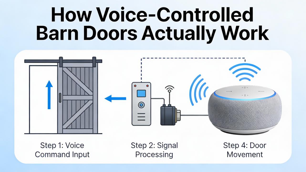 Voice-Controlled Barn Doors Can Voice Assistants Completely Free Your Hands
