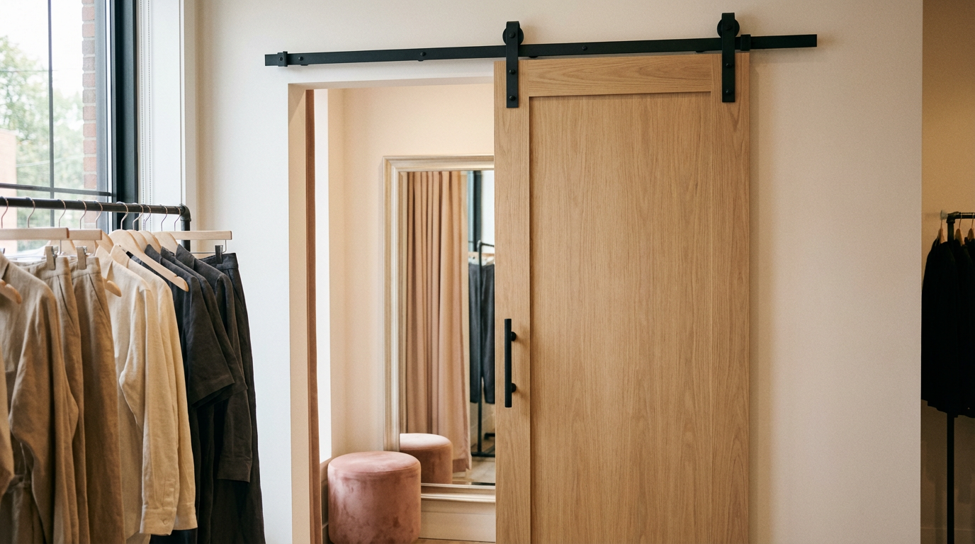 Fashion Studio Fitting Rooms: How Do Barn Doors Enhance Customer Experience?