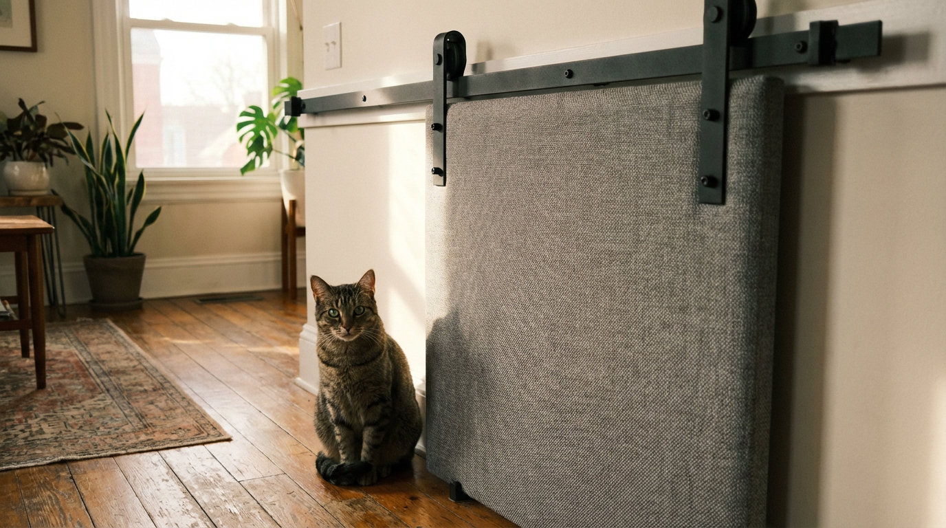 Pets Destroying Upholstery: Durability Test of Cat-Scratch Cloth in Upholstered Barn Doors