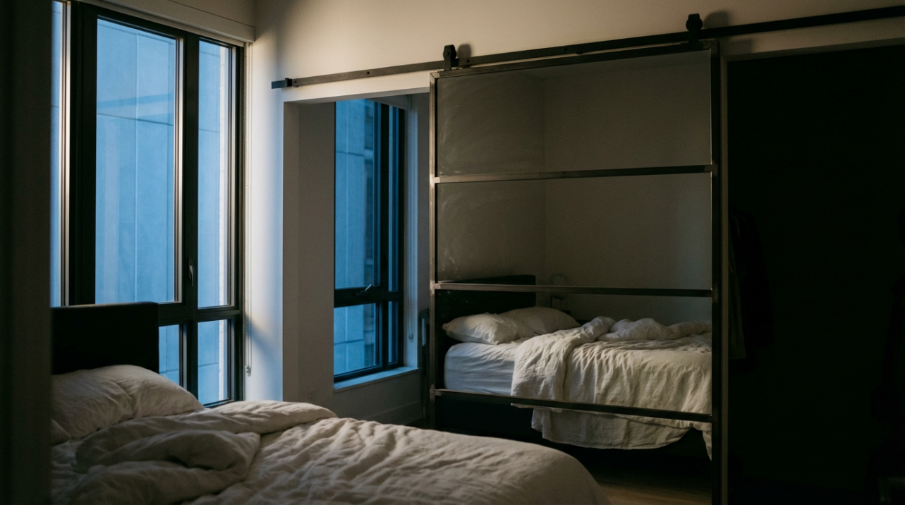 Mirror Reflection Anxiety: Feng Shui & Psychological Stress Test of Installing Mirrored Barn Doors Directly Facing the Bed