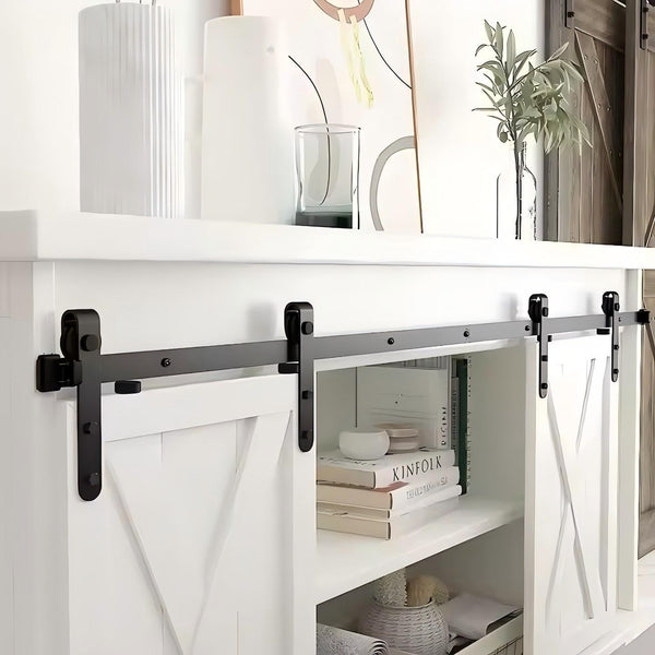 MCK51-Mini Sliding Barn Door Single Track Cabinet Kit(Round Head)
