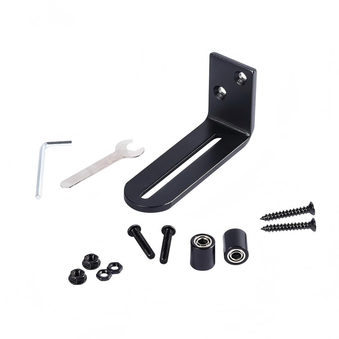 Barn door floor guide hardware kit, black metal, stable sliding for barn doors, DIY Barn Door Kit