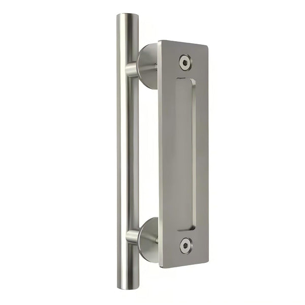 BDH02- 12 Inch Stainless Steel Round Barn Door Handle