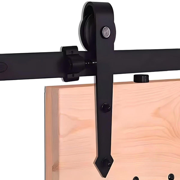 BDK33-Heavy Duty Single Track Carbon Steel Barn Door Kit（Arrow Shape）