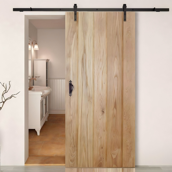 Farmhouse Solid Wooden Panel Barn Door