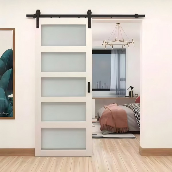 Five Panel Barn Doors With Glass