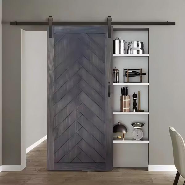 Farmhouse Slant Striped Barn Door