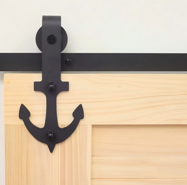 BDK53-Carbon Steel Barn Door Hardware Kit(Anchor Shaped)